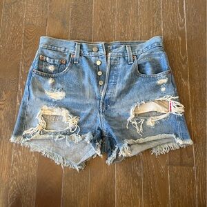 Levi’s High Waisted Denim Shorts